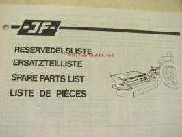 JF GMS 2400 S Skivesslåmaskine med krimper / Disc mower with  crimper Spare Parts List serial nr 1001- -varaosaluettelo