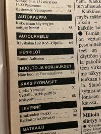 Tuulilasi 1981 nr 9, koeajo BMW 529i, koeajo Fiat 131 mirafiori, esittelyssä Opel Ascona, Sharro Roadster, Renault 30 Turbo Diesel, uudet Saabit ja Talbotit