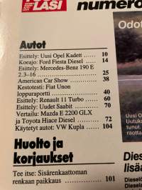 Tuulilasi 1984 nr  6 - Kestotesti: Fiat Unon 30 000 km, Uusi Opel Kadett, Uusi Saab 9000, ym.