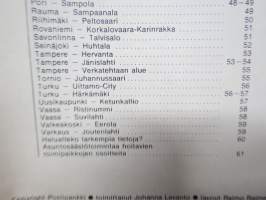 Postipankin asunto-opas 1975-1976, asuntosäästäjille tarkoitettu julkaisu, hyvää ajankuvaa, esittelee myös eri paikkakuntien asuntotuotantoa