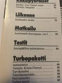 Tuulilasi 1984 nr 1 Koeajo Honda Civic, Turbo -paketti (19 sivua), Escort huolto-ohjeet, ym.
