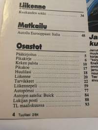 Tuulilasi 1984 nr 2 Koeajo Toyota Carina II, vertailu Saab 16 Turbo ja Volvo 740 Turbo