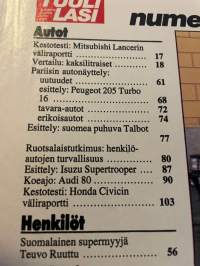 Tuulilasi 1984 nr 11 - Koeajo Audi 80 CD 1,8,kestotestin väliraportti Mitsubishi Lancer ja Honda Civic, esittely Peugeot 205 &amp; Turbo 16 ja Isuzu Supertrooper