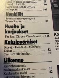 Tuulilasi 1984 nr 11 - Koeajo Audi 80 CD 1,8,kestotestin väliraportti Mitsubishi Lancer ja Honda Civic, esittely Peugeot 205 &amp; Turbo 16 ja Isuzu Supertrooper