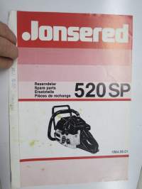 Jonsereds 520 Spare Parts / Reservdelslista moottorisaha -varaosaluettelo
