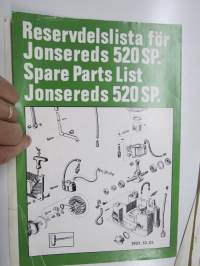 Jonsereds 520 SP Spare Parts / Reservdelslista moottorisaha -varaosaluettelo