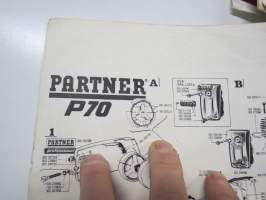 Partner P70 moottorisaha -varaosaluettelo