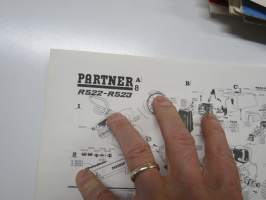 Partner R 522 -R 523 moottorisaha -varaosaluettelo