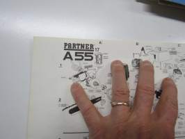 Partner A 55 moottorisaha -varaosaluettelo