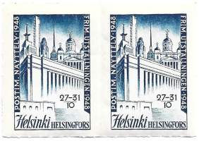 Postim. näyttely 1948 Helsinki 2 kpl kirjeensulkijamerkki