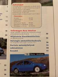 Etumatkaa 2000 nr 4 Volkswagen ja Audi - asiakaslehti, Audi A3, Seat Alhambra, tien päällä taas Kupla - 30 vuoden tauon jälkeen