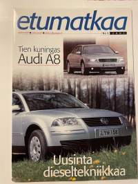 Etumatkaa 2001 nr 3 Volkswagen ja Audi - asiakaslehti, Audi A8, kaunottaren uusi tuleminen - Wanderer W 23 Cabriolet
