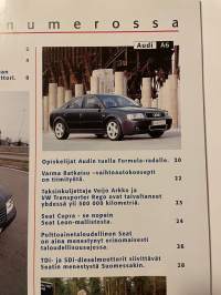 Etumatkaa 2001 nr 3 Volkswagen ja Audi - asiakaslehti, Audi A8, kaunottaren uusi tuleminen - Wanderer W 23 Cabriolet