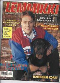 Lemmikki 1995 nr 2 Eläinystävän ykköslehti  koirafani Teemu Selänne