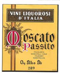 Moscato Passito  Alko nr  nr 289 - viinaetiketti viinietiketti