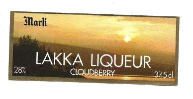 Lakka Liqueur  Cloudberry  - viinaetiketti