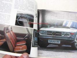 Saab 1974 95, 96, 99, 99 EMS -myyntiesite / sales brochure