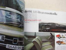 Saab 1974 95, 96, 99, 99 EMS -myyntiesite / sales brochure
