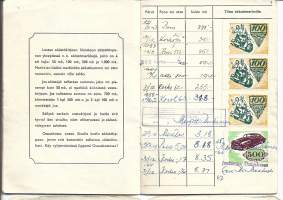 Lasten Säästökirja Joutsenon   Osuuskassa  1951-64