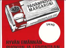 Päivänpaiste margariini  K-kaupan hintajuliste n  A3  1960-70-luvulta taitettu kirjekokoon