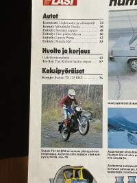 Tuulilasi 1983 nr 1, esittely Mazda 626 ja pikku-Mersu, koeajo Suzuki TS 125 ERZ, Talvirenkaat ja bensan kulutus