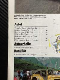 Tuulilasi 1983 nr 2, koeajo BMW 316, käytetyt autot Toyota Corolla