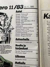 Tuulilasi 1983 nr 11, suurvertailu, Toyota Corolla KE 70:n huolto-ohjeet