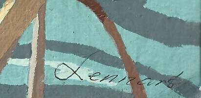 Lennart Edström &quot;Sorsapariskunta&quot;  öljymaalaus levylle sign , koko 25x35 cm