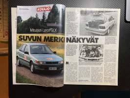 Tuulilasi 1988 nr 9, koeajo Mitsubishi Lancer GLX, 32 sivuinen juhlaextra Tuulilasi 25 vuotta