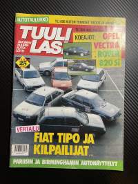 Tuulilasi 1988 nr 11, koeajo Opel Vectra 2.0i ja Rover 820 Si, käytetty auto Ford Sierra, Pariisin ja Birminghamin autonäyttelyt