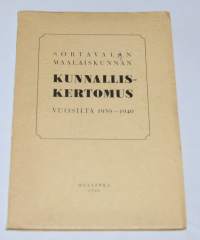 Sortavalan maalaiskunnan kunnalliskertomus vuosilta 1939-1940