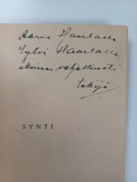Synti : nelinäytöksinen draama (tekijän omiste)