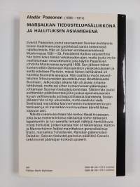 Marsalkan tiedustelupäällikkönä ja hallituksen asiamiehenä