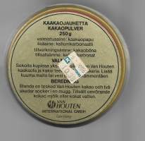 Van Houten´s Cocoa  tyhjä tuotepakkaus peltiä 10x9 cm ennen viivakoodia