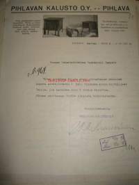Pihlavan kalusto oy, Pihlava 3.11 1926 asiakirja
