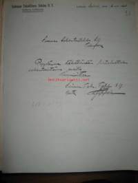 Saimaan teknillinen tehdas oy, 12.2 1920 asiakirja