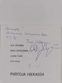 Piirtoja hiekassa (signeerattu, tekijän omiste)