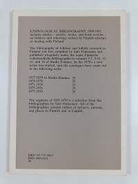 Folklore &amp; folklife research in Finland : ethnological bibliography 1980-1982 - Suomen perinnetieteellinen bibliografia