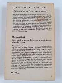 Sukupuoli ja luonne : kolmessa primitiivisessä yhteiskunnassa