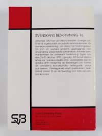Svenskans beskrivning, 18 : Förhandlingar vid Artonde sammankomsten för svenskans beskrivning : Uppsala den 25-26 oktober 1990