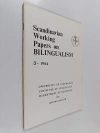 Scandinavian working papers on bilingualism 3