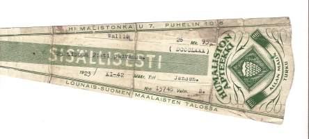 Humaliston  Apteekki Allan Malin  Turku , resepti  signatuuri  1942