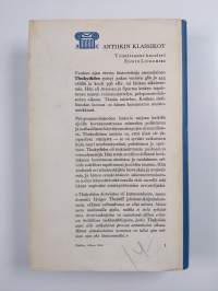 Peloponnesolaissota 1 : kirjat I-IV
