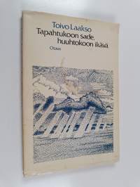 Tapahtukoon sade, huuhtokoon ikävä : runoja (signeerattu, tekijän omiste)