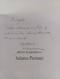 Salattu perintö (signeerattu, tekijän omiste)