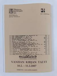 Päijänne Antikvariaatti Oy Kirjojen postimyyntiluettelo n:o 60, talvi 2007