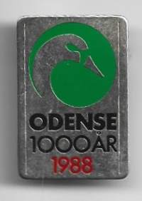 Odense 1000 år 1988 rintamerkki