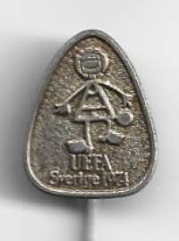 FIFA WM 1974 World Cup Schweden Logo Maskottchen Fussball Football neulamerkki  rintamerkki