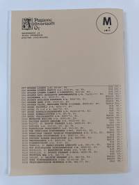 Kirjojen postimyyntiluettelo n:o 62 : kesä 2007