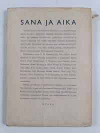 Sana ja aika : suomalaisten kirjailijain yhteisjulkaisu